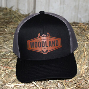 Woodland Cap - Black with Leather Patch