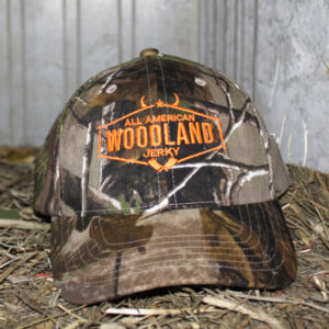 Woodland Cap - Camo with Orange Stitching
